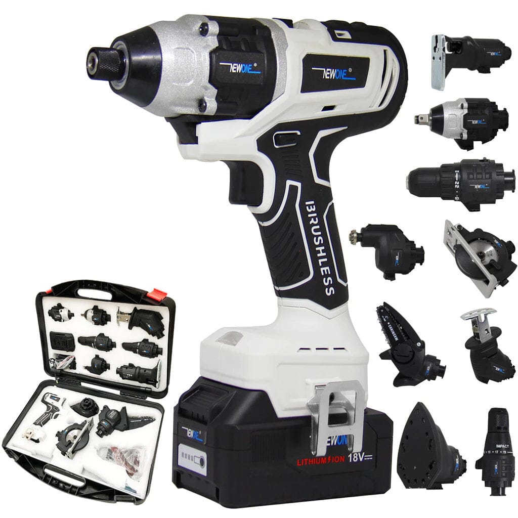 PowerMax Pro Kit 10 em 1  - Parafusadeira Furadeira Lixadeira Serra Martelete Elétrico Espatulas