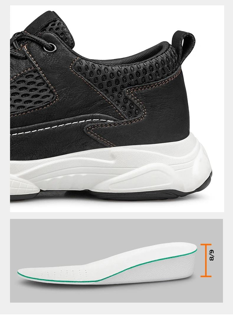 Tênis Respirável Masculino Eleva Altura – Conforto Ortopédico