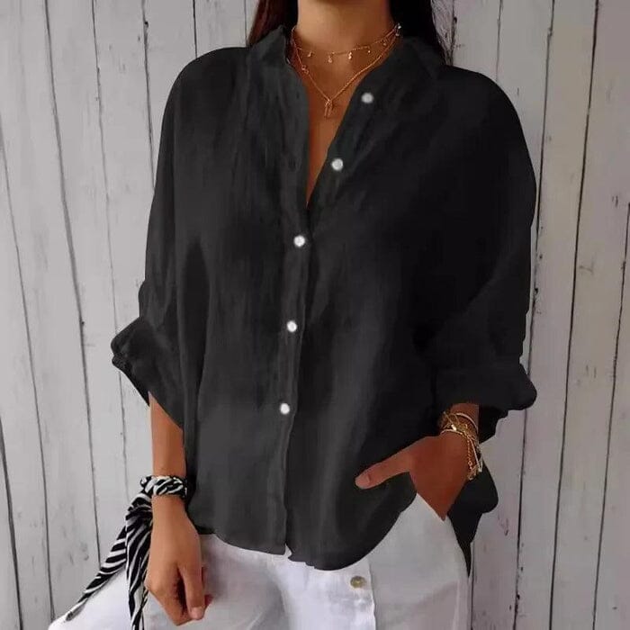 Camisa Cassandra em Linho de Algodão [Compre 1 Leve2]