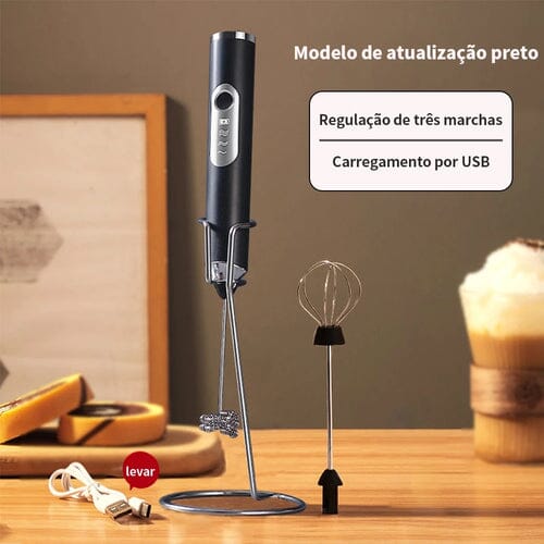 Mixer Portátil Multiuso – Batedor Elétrico para Café, Leite e Bebidas