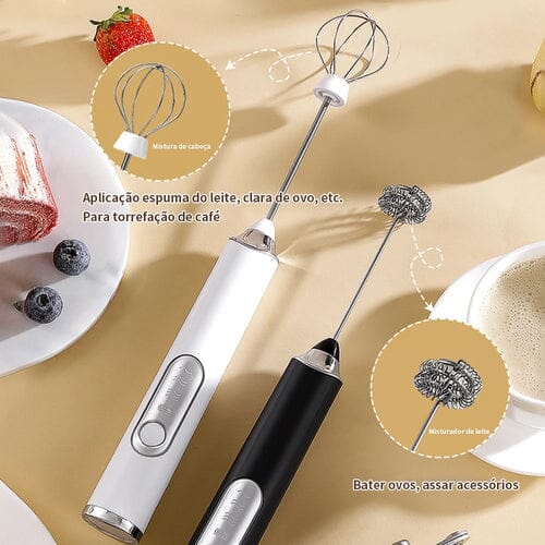 Mixer Portátil Multiuso – Batedor Elétrico para Café, Leite e Bebidas