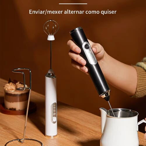 Mixer Portátil Multiuso – Batedor Elétrico para Café, Leite e Bebidas