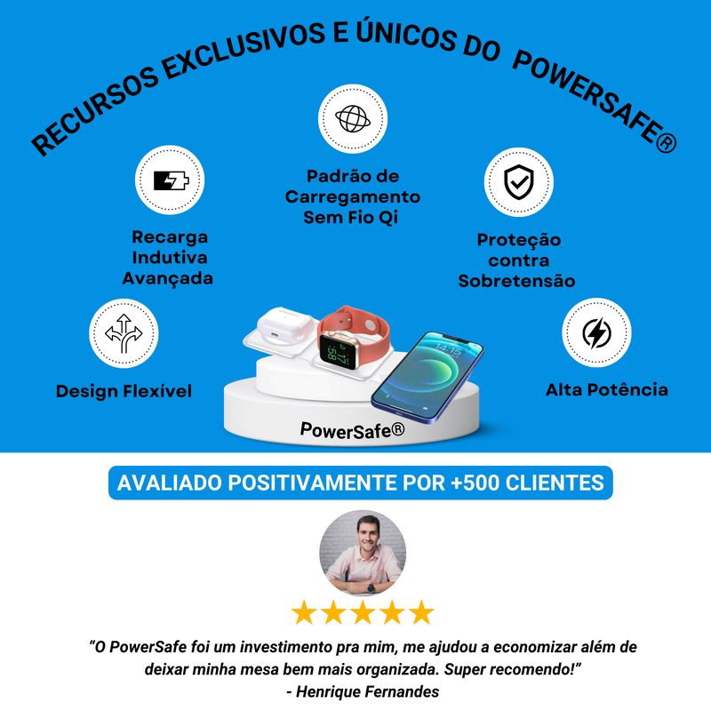 PowerSafe Go - Carregador 3 em 1