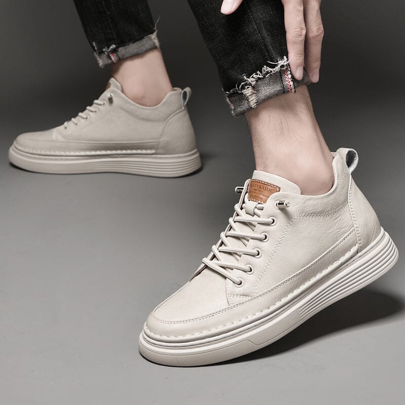 Sapatos de Couro com Aumento de Altura