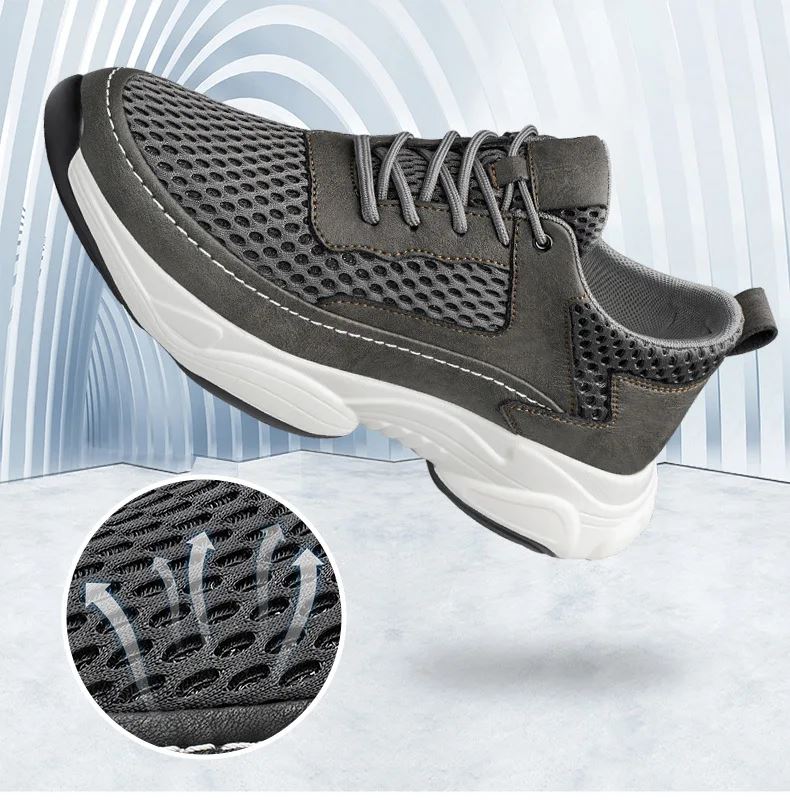 Tênis Respirável Masculino Eleva Altura – Conforto Ortopédico