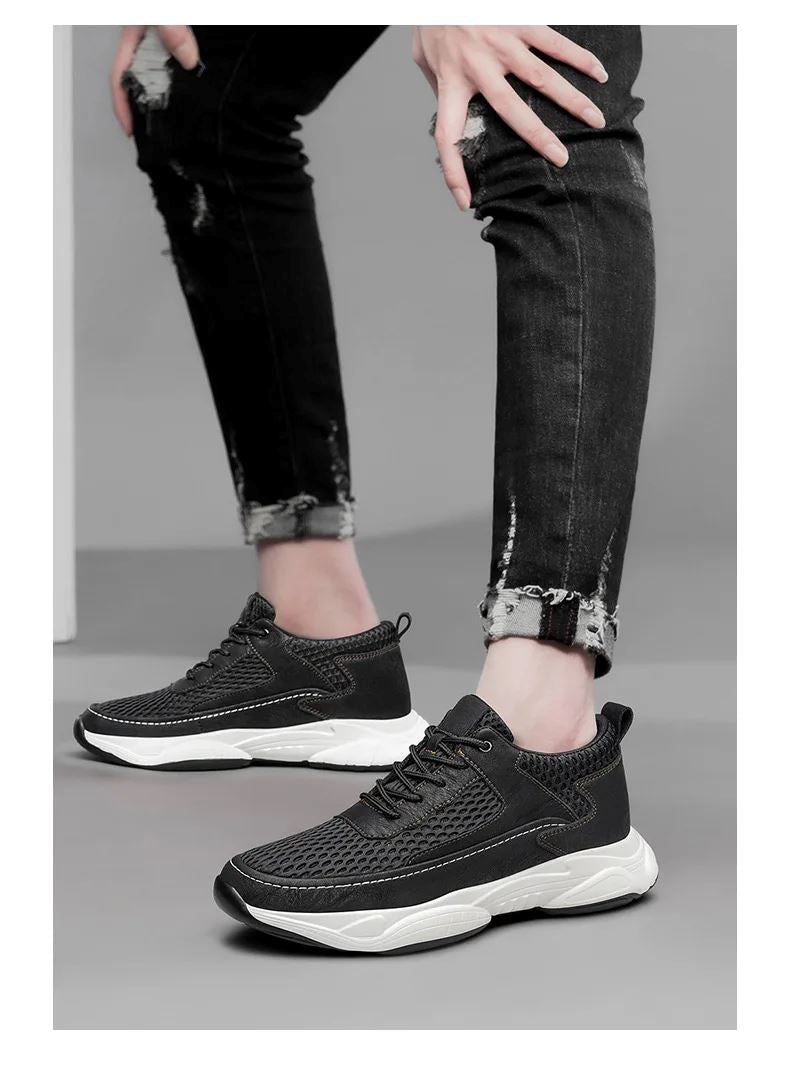 Tênis Respirável Masculino Eleva Altura – Conforto Ortopédico